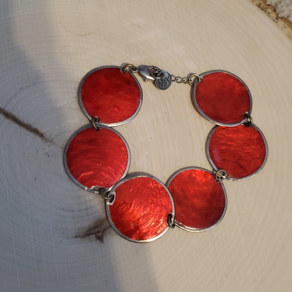 Culture Mix Merx Red Round Design Bracelet